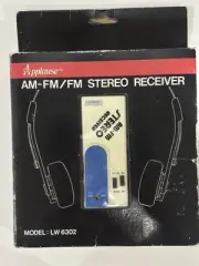 NOS Applause AM-FM/FM Stereo Receiver Model LW-6302 w/ Headphones