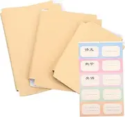 Angoily 30 Sheets Paper Book Cover Self Adhesive Wrapping Paper for Textbooks Notebooks Magazines Reusable Labels Multi