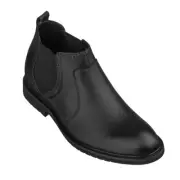 CALTO Men's Invisible 3.2" Height Increasing Elevator Chelsea Lace-less Boots