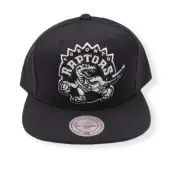 Mitchell & Ness Toronto Raptors HWC XL Logo Tonal Black Adjustable Snapback Hat