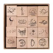 16 Pcs Custom Scrapbooking Seal DIY Stamp Set Decorative Stamps Child