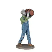 MINIATURE HALLOWEEN FIGURINE by Lemax® Spooky Town Undead Brewery Worker ZOMBIE