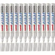NEW Box 12 Uni-Ball PX20 Paint Marker Bullet Tip 2.2mm White UniPaint Markers