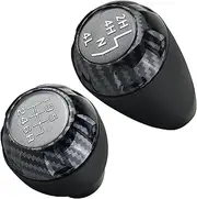 APPERFiT Shift Shifter Knob Set (Carbon Fiber) for Manual Transmission & 4x4 Transfer Case Compatible with Jeep Wrangler JK 2011 2012 2013 2014 2015 2016 2017 2018