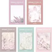 Monolike Spring Sticky-It - 5p Set Self-Adhesive Memo Pad 50 Sheets
