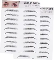 Beatifufu 2pcs Imitation Eyebrow Stickers Tattoo Eyebrows Stencil Kit for Men Women Realistic Easy Application