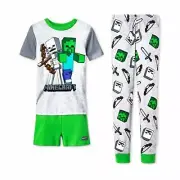 Minecraft Mob Skeleton and Zombie Boy's -Piece Cotton Pajama Set