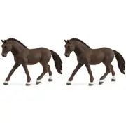 2x Schleich 4.7'' German Riding Pony Gelding Animal Action Figure Kids Toy 5-12y
