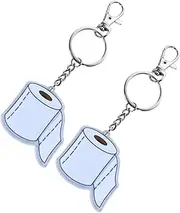 [Holibanna] Valentine's Day Purse Charm Acrylic Paper Keychain Funny Toilet Roll Keyring Backpack Keychain Handbag Pendant