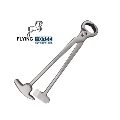 3-in-1 Farrier Hoof Nipper, Hammer & Clinch Cutter – Heavy Duty Hoof Care Tool