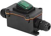 Inline Cord Switch Rocker Button IP65 Waterproof Outdoor Toggle Switch (Green)