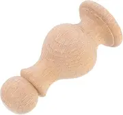 Generic Unfinished Wood Finials Decorative Roman Design for Bed Post Curtain Rod Flagpole Topper and Crafts Solid Wood Elegant Beige Finish