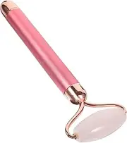 Ipetboom Pink Jade Roller Facial Skin Care Tool for Face Neck Puffiness Relief Non Battery Beauty Stick for Smoother Tighter Skin present for Friends Family