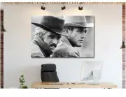 Butch Cassidy and the Sundance Kid Canvas Wall Framed Art Print