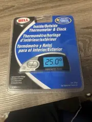 BELL 37035-1 In/Out Thermometer/Clock - Lighted - New Old Stock Unopened
