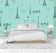 3D Eiffel Tower ZHUA12588 Wallpaper Wall Murals Removable Self-adhesive Amy