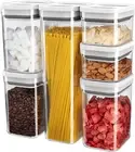 6 Piece Airtight Food Storage Container Set, BPA Free Kitchen Pantry Organizatio