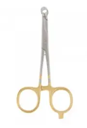 DR SLICK 6" RELEASE SCISSOR CLAMP CURVED JAW FORCEP IN GOLD - ITEM #CCSNH6RG