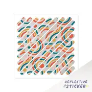 Reflective Frame Stickers Safety Decal MTB Bike Mountain Biking RAINBOW