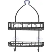 Dracelo Caddy Organizer 10.2" x 4.2" Bathroom Hanging Shower Rectangular Black
