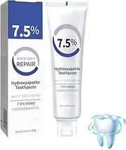7.5% Hydroxyapatite Toothpaste, 7.5% Hydroxyapatite Toothpaste Whitening, 7.5% Nano Hydroxyapatite Toothpaste, Whitening Tooth Repairs Gentle Freshed Breath Daily Used for Oral Health (1pcs)