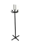 Mobile Coat Hanging Rack Table Bed Side Hanger Bag Merchandiser Black
