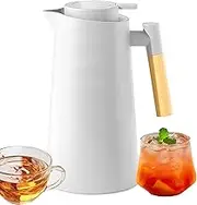 Coffee Carafes for Keeping Hot,1000ml Glass Lined Juice Carafe | Water Pitcher, Tea Jug, Beverage Dispenser for Travel Camping Restaurant Home Use