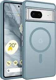 BENTOBEN for Google Pixel 7 Case [Compatible with Magsafe] Translucent Matte Magnetic Pixel 7 Case Magsafe Slim Thin Shockproof Women Men Protective Phone Cases Cover Google 7 Pixel 6.4", Grey Blue