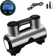 Digital Car Tire I ator Portable Air Compressor Car Air Pump Tire Pump with Light Auto Off 3 Nozzle Air Compressor for Car Bike Ball Rechargeable Model & Digital Display