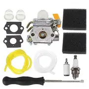 Carburettor 308054012 with Air Filter Set for 25Cc 26Cc 30Cc 46Cc Hedge Trimmer C1U-H60 Black