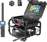 9 Inch Sewer Inspection Camera Built-in 512Hz Locator, Industrial Borescope Camera with DVR Recording Function and Distance Recorder, 16GB SD Card,30M