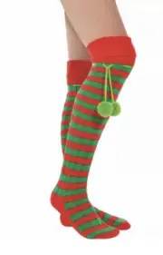 Holiday Elf Boot Socks Knit Christmas Socks New One Size