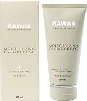 KAWAR Dead Sea Moisturizing Facial Cream with Niacinamide & Ceramides, Hydrates & Soothes with Shea Butter & Argan Oil, Vegan Moisturizer for Men & Women, 5.1 fl oz