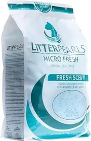 Litter Pearls Micro Fresh Scented Non-Clumping Crystal Cat Litter with Odorbond, 7 lb