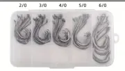 50pcs/box Circle Barbed Octopus Hooks 2/0-6/0