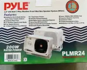 NEW Pyle 200W 3 Way Marine Audio Mini Speakers Outdoor Weatherproof Pair