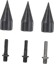 Kisangel 3pcs Split Cone Drill Firewood Splitting Drill Bit Firewood Drill Bit Firewood Splitter Log Splitting Drill Bit Tool Electric Drill Catch Fire Drill Split Splitting Wood Drill Bit