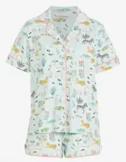 NEW PETER ALEXANDER SAFARI SHORTIE PJ SET TOP & SHORTS WOMENS XL RRP$99.95