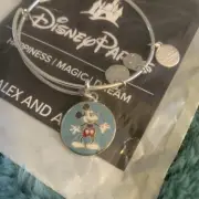 New Disney Alex And Ani Mickey Mouse Hearts Shorts Silver Charm Bangle Bracelet