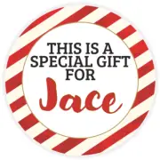 This is a Special Gift for Jace - 3 Pack Circle Stickers 3 Inch - Christmas