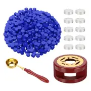 Wax Seal Kit, 360 Pcs Wax Beads Stamp Seal Kit, Ocean Blue