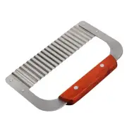 Stainless Steel Crinkle Cutting Tool Potatoes Chips Cutter Carrot Slicer2174