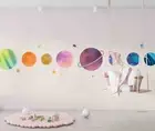 3D Planet Colorful Self-adhesive Removeable Wallpaper Wall Mural