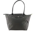 LONGCHAMP S號長把LE PLIAGE GREEN摺疊水餃包(石墨灰) L2605 919 P66