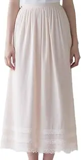 [Xvbhaq] Women‘s Half Slip, Satin, Lace, Underskirt, Night Dress with Elastic Waist, 29'' Long