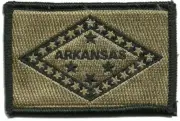 VELCRO® BRAND Fastener Morale HOOK PATCH Arkansas Coyote 3x2"