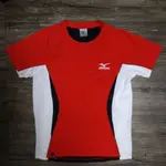 L 美津濃 MIZUNO 背部大面積透氣孔 排汗透氣 速乾 運動T-SHIRT 刺繡LOGO