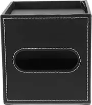FIXOSHEE Leather Tissue Box Cover Modern Toilet Roll Holder for Bathroom Organizer