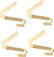 FONDOTIN 4Pcs Golden Christmas Stocking Hangers Hooks for Fireplace Mantel Decoration for Holiday Stockings and Festive Ornaments