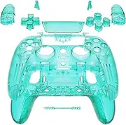 eXtremeRate Full Set Housing Shell w/Buttons Touchpad Compatible with ps5 Edge Controller, Emerald Green Replacement Decorative Trim Shell Front Back Plates Compatible with ps5 Edge Controller